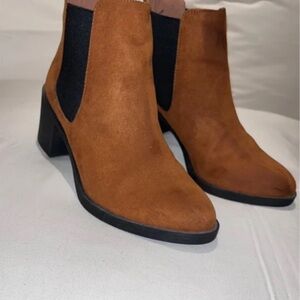H&M Brown Ankle Boots with Black Accents